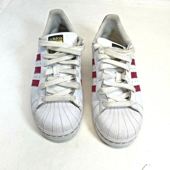 Adidas Originals Superstar B23644 Sneakers, Women's Size 5.5, White Pink - Picture 2 of 9